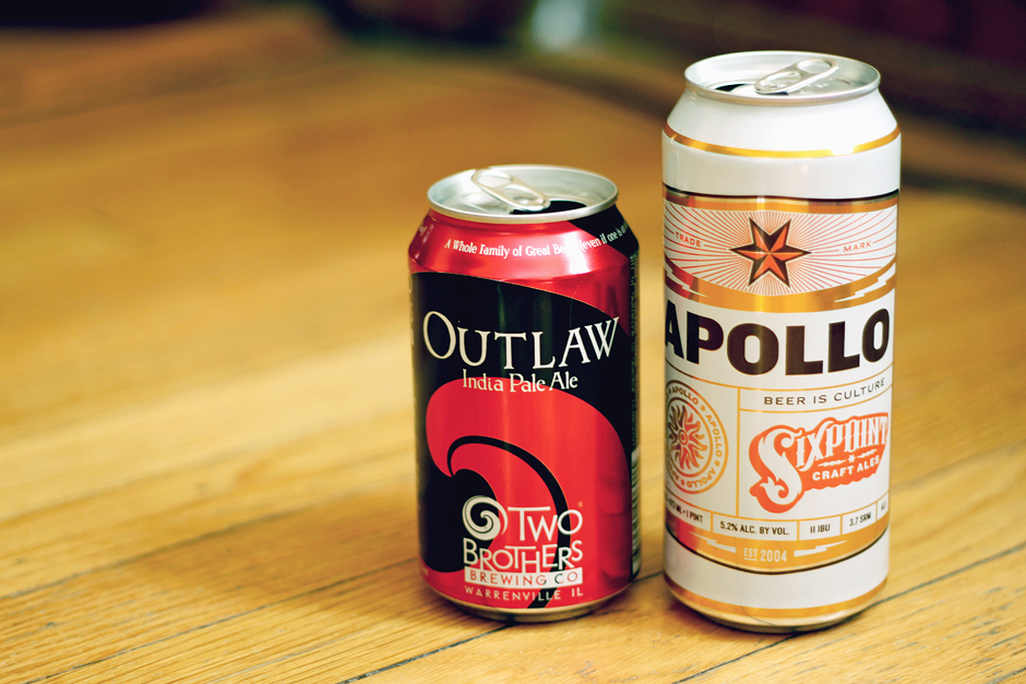 outlaw ipa and sixpoint beer
